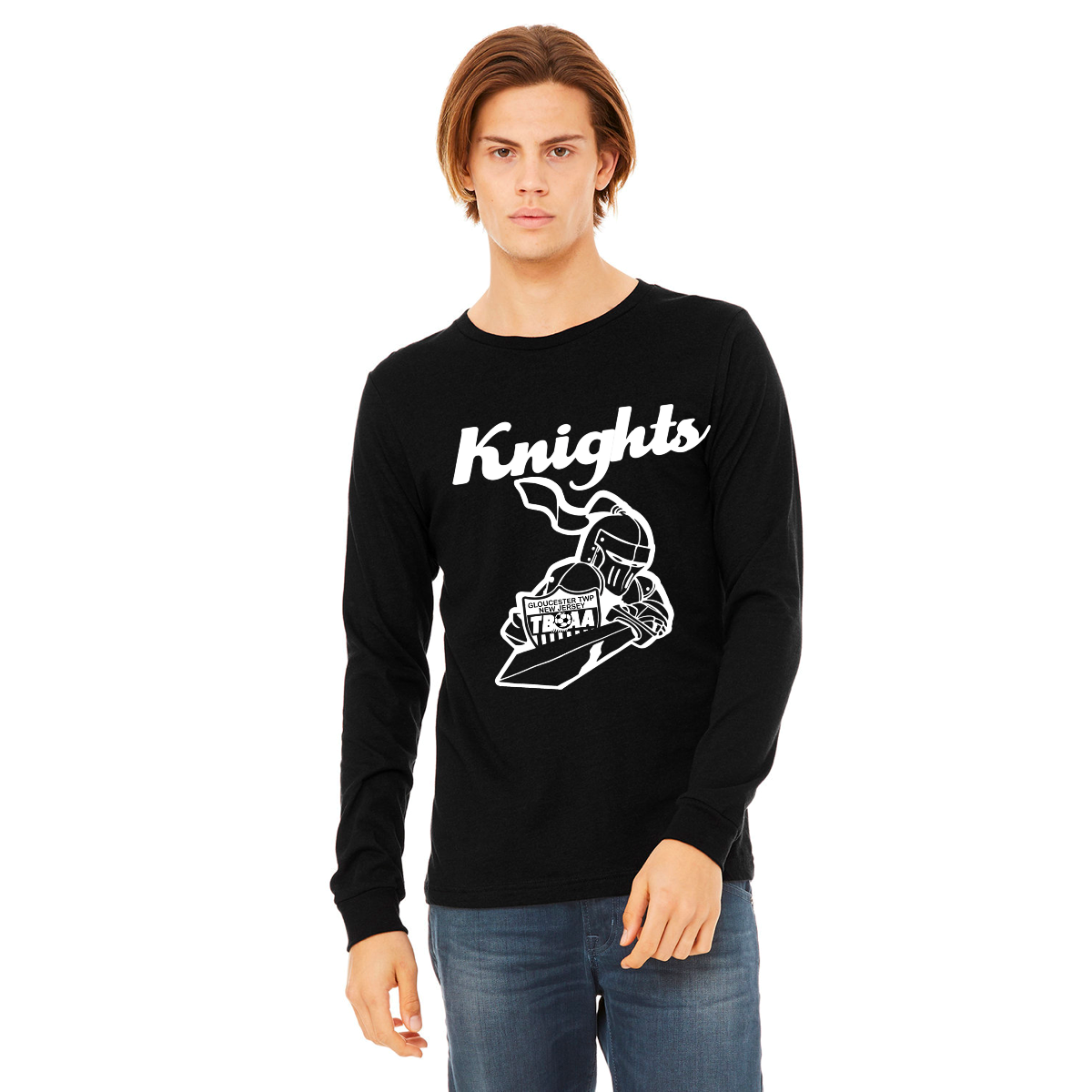KNIGHTS Black Long Sleeve with White image