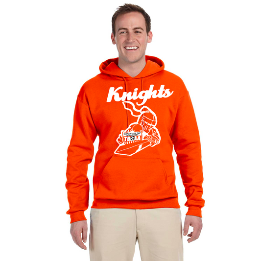 KNIGHTS Orange Hoodie with White image