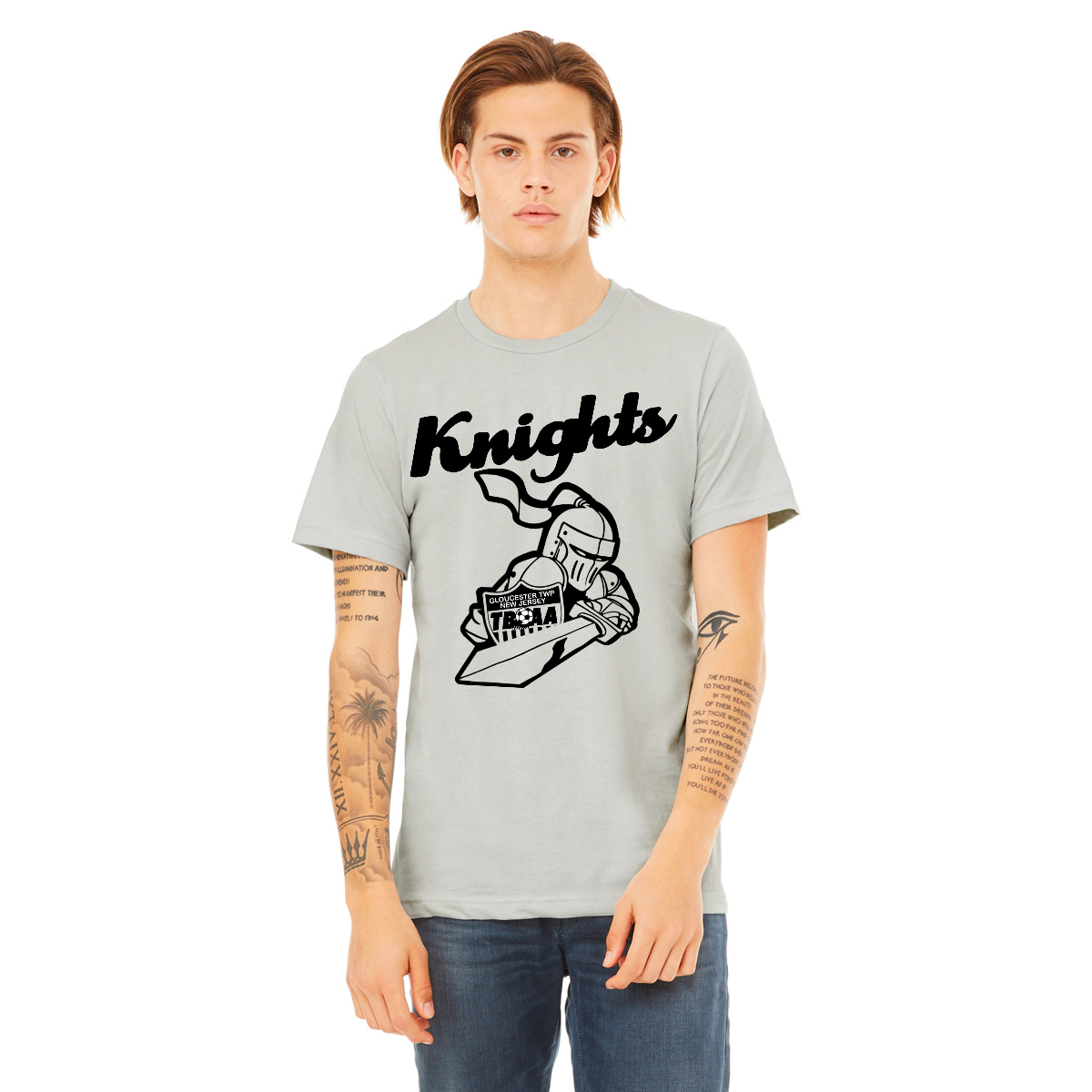 KNIGHTS silver T-shirt with Black  image