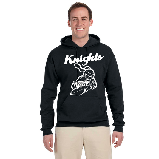 KNIGHTS Black Hoodie with White image