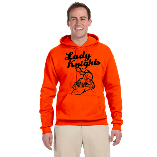 LADYKNIGHTS Orange Hoodie with Black image