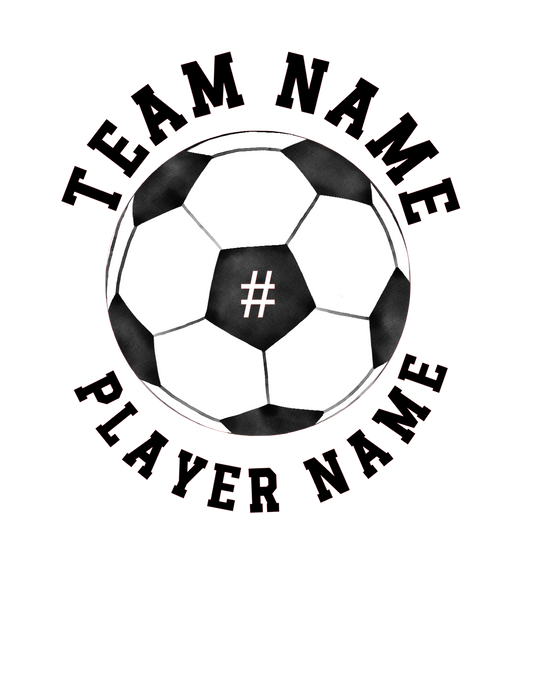 SOCCER BALL DECAL WITH NAMES