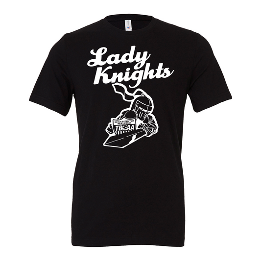 LADYKNIGHTS Black T-shirt with white image